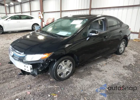 2012 Honda Civic Hybrid from USA, damaged, VIN JHMFB4F29CS011414